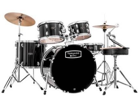 MAPEX SET BOBNOV TND5254TCDK TORNADO KOMPLET S ČINELAMI STANDARD ČRNI