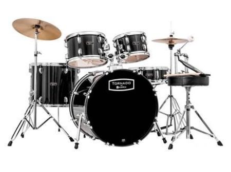 Slika MAPEX SET BOBNOV TND5044TCDR TORNADO KOMPLET S ČINELAMI FUSION ČRNI