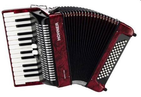 Slika HOHNER HARMONIKA BRAVO II 60 RDEČA