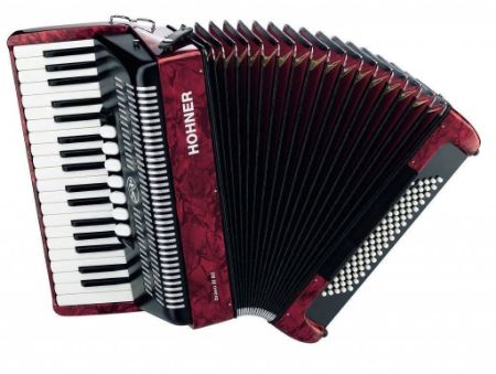 Slika HOHNER HARMONIKA BRAVO III 80 BASNA RDEČA