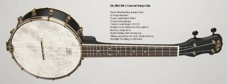 Slika KALA CONCERT BANJO-UKULELE KA-BNJ-BK-C incl.gigbag