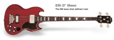 EPIPHONE BAS KITARA EB3 CHERRY