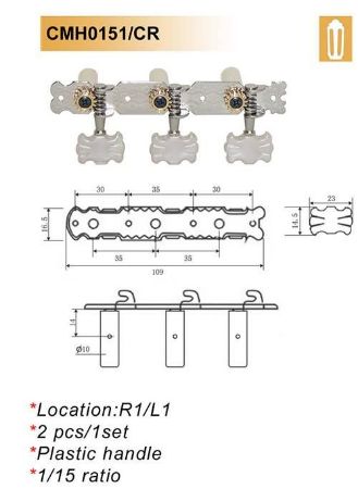 Slika NAPENJALEC ZA KITARO DR.PARTS CMH0151/CR