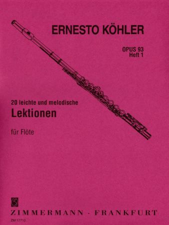 Slika KOHLER E.:20 LEICHTE UND MELODISCHE LEKTIONEN OP.93/ 1