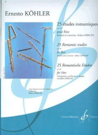 KOHLER:25 ROMANTIC STUDIES OP.66 FOR FLUTE