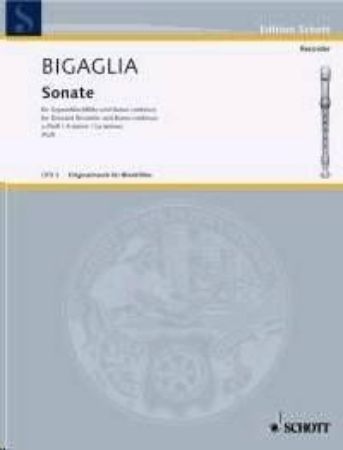 Slika BIGAGLIA:SONATE A-MOLL FOR SOPRAN RECORDER