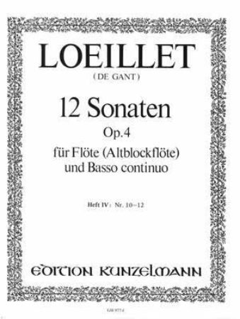 Slika LOEILLET:12 SONATEN OP.4 10-12 HEFT 4