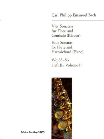 Slika BACH C.PH.E.:FOUR SONATAS WQ 83-86 VOL.2