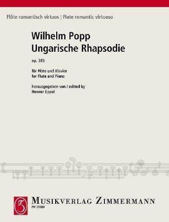 Slika POPP:UNGARISCHE RHAPSODIE OP.385 FLUTE AND PIANO