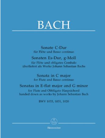 Slika BACH:SONATE  FUR FLOTE BWV 1033,1031,1020