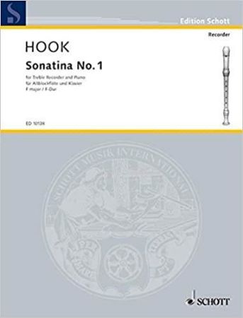 Slika HOOK:SONATINA NO.1 F-DUR ALTBLOCKFLOTE UND KLAVIER