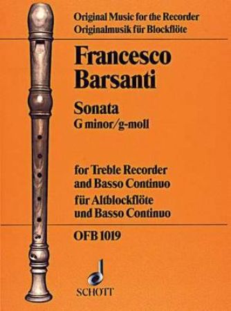 BARSANTI:SONATA G-MOLL ALTBLOCKFLOTE UND BASSO CONTINUO