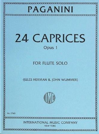 PAGANINI:24 CAPRICES OP.1 FLUTE SOLO