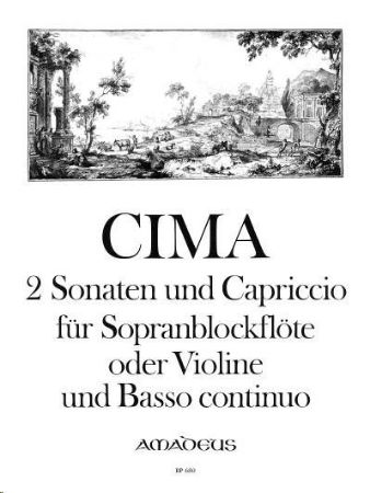 CIMA:2 SONATEN UND CAPRICEN SOPRANBLOCKFLOTE ODER VIOLINE UND BASSO CON.