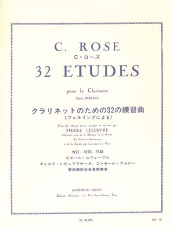 ROSE:32 ETUDES CLARINET