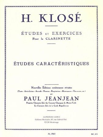 KLOSE:ETUDES CARACTERISTIQUES CLARINETTE