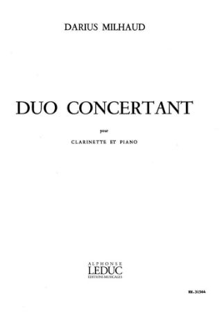 Slika MILHAUD:DUO CONCERTANT,CLARINET+PIANO