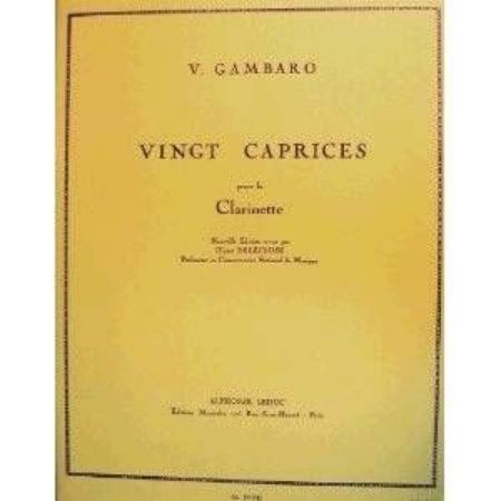 GAMBARO:20 CAPRICES,CLARINETTE
