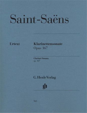 SAINT-SAENS:SONATE OP.167 FOR CLARINET AND PIANO