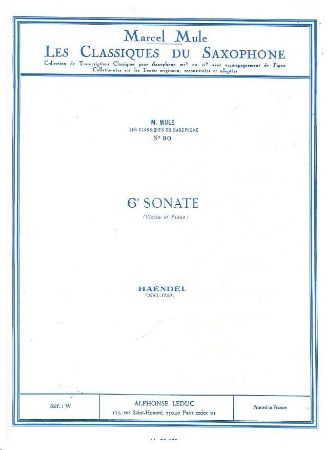 HAENDEL/MULE:SONATE 6,NR.90