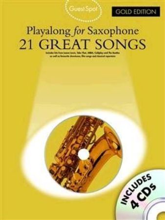 21 GREAT SONGS PLAYALONG SAX +4CD GOLD EDITION