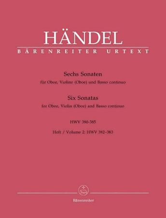 HANDEL:SIX SONATAS VOL.2 FOR OBOE