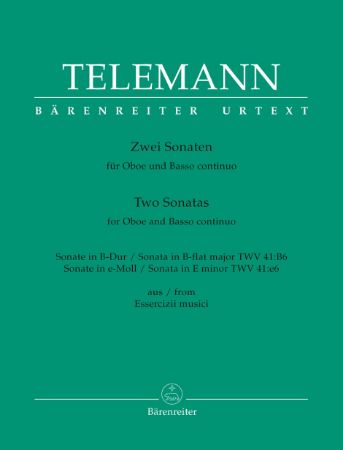 Slika TELEMANN:TWO SONATAS FOR OBOE AND BASSO CONTINUO TWV 41.B6,41.e6