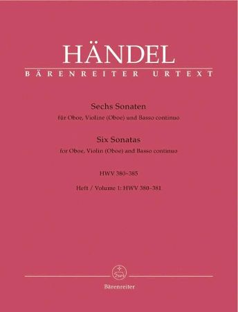 Slika HANDEL:SIX SONATAS VOL.1 FOR OBOE