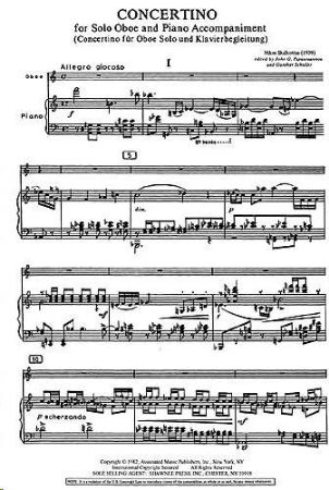 SKALKOTTAS:CONCERTINO FOR OBOE AND PIANO