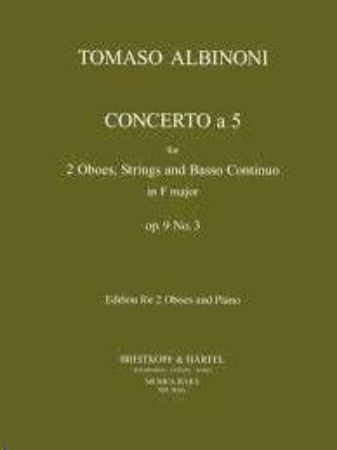 Slika ALBINONI:CONCERTO OP.9/3 2OBOES,STRINGS AND BASSO CON.