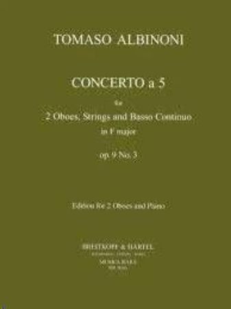 ALBINONI:CONCERTO OP.9/3 2OBOES,STRINGS AND BASSO CON.