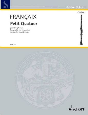 Slika FRANCAIX:PETIT QUATUOR CLARINET