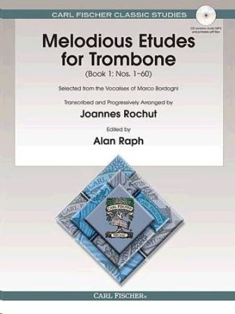 ROCHUT/BORDOGNI:MELODIOUS ETUDES FOR TROMBONE 1 +CD