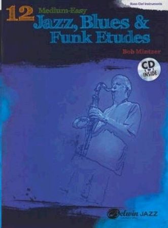 MINTZER:12 MEDIUM EASY JAZZ,BLUES & FUNK ETUDES+CD BASS CLEF