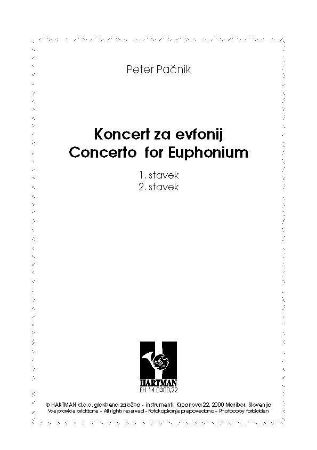 Pačnik Peter: Koncert za evfonij