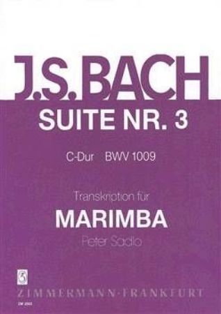 Slika BACH J.S.:SUITE NR.3 BWV 1009 MARIMBA
