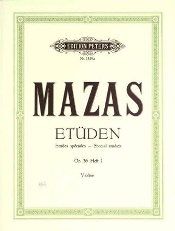 Slika MAZAS:ETUDEN OP. 36 HEFT 1 VIOLINE SOLO/SPECIAL STUDIES VOL.1