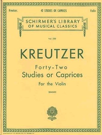 KREUTZER:42 STUDIES OR CAPRICES FOR VIOLIN