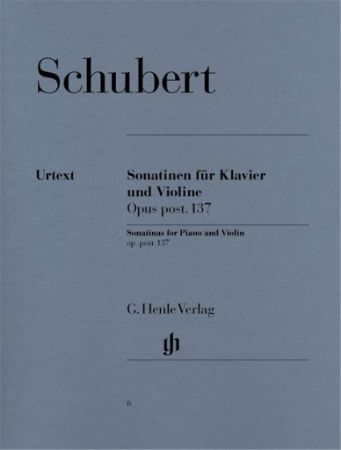 Slika SCHUBERT:VIOLIN SONATINAS OP.137 VIOLIN AND PIANO