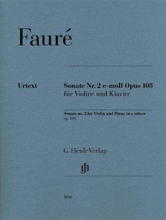 FAURE:VIOLIN SONATA NO.2 OP.108