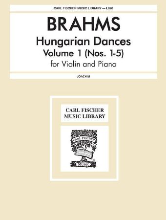 Slika BRAHMS:HUNGARIAN DANCES VOL.1 (1-5) FOR VIOLIN AND PIANO
