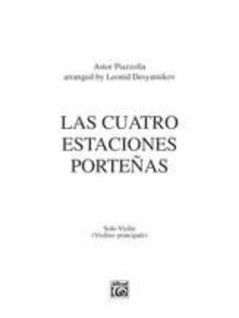 Slika PIAZZOLLA:LAS CUATRO ESTACIONES PORENTAS SOLO VIOLIN