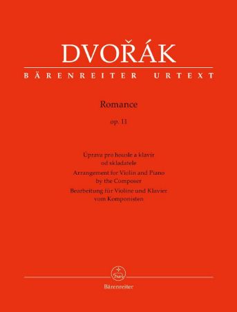 Slika DVORAK:ROMANCE OP.11 VIOLIN & PIANO