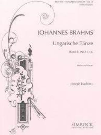 Slika BRAHMS:UNGARISCHE TANZE BAND.3 (11-16) VIOLINE UND KLAVIER