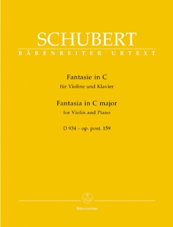 Slika SCHUBERT:FANTASIA IN C D934-OP.POST.159 VIOLIN AND PIANO