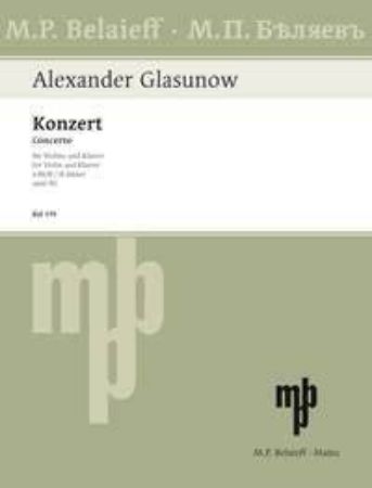 Slika GLASUNOW:CONCERTO FOR VIOLIN AND PIANO OP.82 A-MOLL