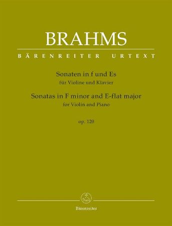 Slika BRAHMS:SONATAS IN f AND Es OP.120 FOR VIOLIN AND PIANO 