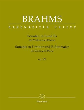 BRAHMS:SONATAS IN f AND Es OP.120 FOR VIOLIN AND PIANO 