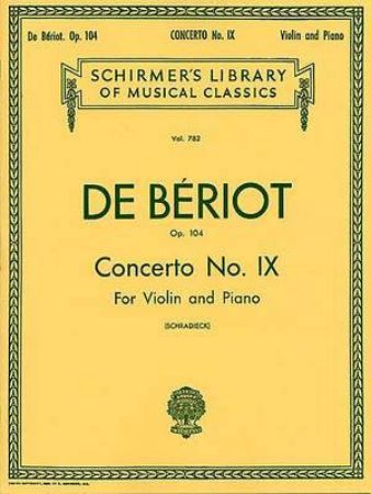 BERIOT:CONCERTO NO.9 VIOLIN AND PIANO