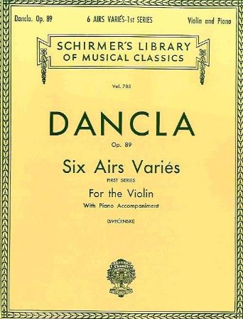 Slika DANCLA:SIX AIRS VARIES OP.89  FOR VIOLIN AND PIANO